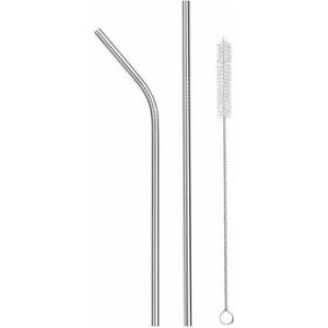 Stainless Steel Metal Straw Set of 2 and Brush