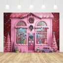 AIBIIN 7x5ft Winter Christmas Backdrop for Photography - Santa's Toy Shop Christmas Store Background - New Year Window Gift Decor for Girls Birthday Portrait Photo Studio Props