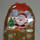 Fuutreo 25 Pcs Christmas Gift Bags Transparent Santa Sealing Pouches with Handles Resealable Merry Christmas Plastic Favor Bags for Holiday Party Candy Gift Wrapping Supplies Decoration(Xmas)