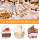 80Pcs 3oz Mini Dessert Cups with Lids, Spoons & Bonus Forks Clear Plastic Parfait Cups for Jello, Mousse, Yogurt, Pudding Disposable or Reusable Appetizer Cups
