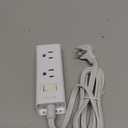 Cruise Ship Essentials, Flat Plug Power Strip, Addtam 3FT Ultra Flat Extension Cord with 6 Outlets Extender, No Surge Protector for Cruise Ship, Travel, Dorm, Home Office, ETL Listed (White)