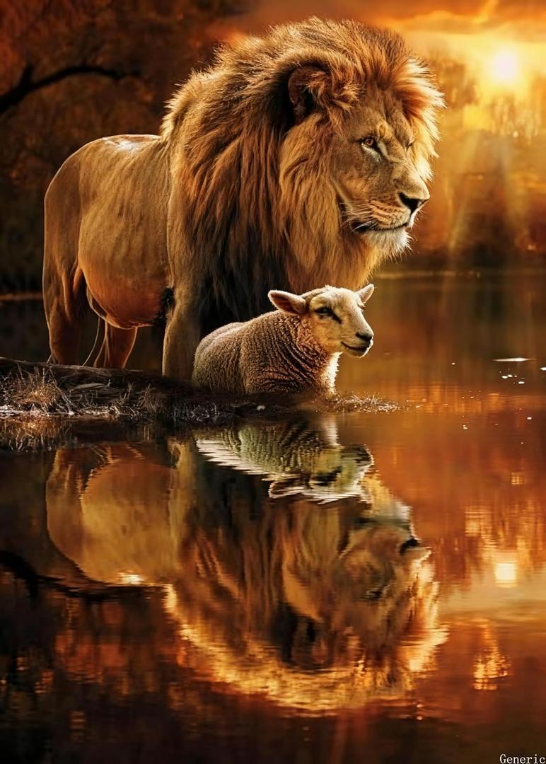 Wooden Puzzles Jesus and Lion The Lamb 1000 Pieces Adult Educational Jigsaw Puzzle Props Home Decor Color Fun Games 20x28in, 19.69x27.56in