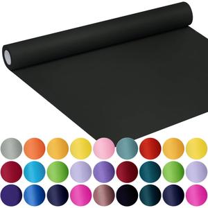 SMART&CASUAL 17.8" x 760" (63') Black Kraft Craft Paper Roll for Gift Wrapping Bulletin Board Bouquet Flower Kids Art Packing Parcel Table Covering 80GSM 55LB (Black, 17.8" x 63')