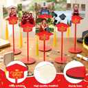 24 Pcs Graduation Cap Photo Holder with Wooden Base Wire Picture Clip Red Grad Table Number Holders Bulk Graduation Cap Decorative Card Holder for Class of 2026 Centerpieces Grad Party Supplies