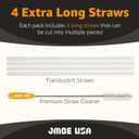 Jmoe USA Replacement Straws For Thermoflask Water Bottles | Fits 14, 16, 18, 24, 32, 40, 64 oz | BPA Free | Customizable Length With Measuring & Cutting Tool
