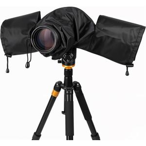 2 x REFLEX CAMERA Universal Protective Waterproof DSLR/SLR Rain Cover with Drawstring Sleeves & Clear Viewing Window for Sony, Canon, Nikon, Panasonic, Lightweight Nylon Protection for All-Weather Outdoor