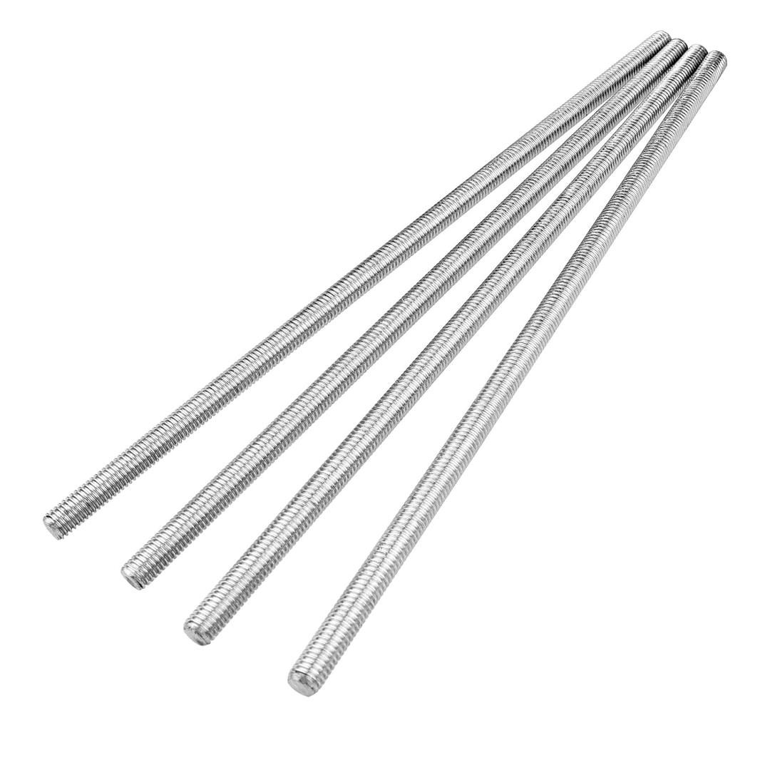 4pcs 5/16"-18 Fully Threaded Rod, 304 Stainless Steel Long Threaded Screw, 12" Length, Right Hand Threads (5/16"-18)