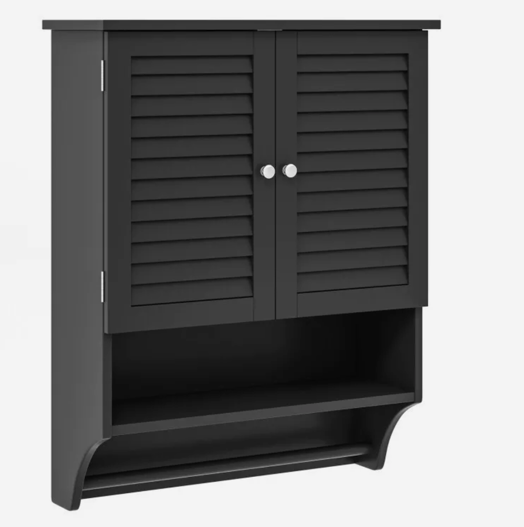 Giantex Bathroom Cabinet Wall Mounted - Hanging Medicine Cabinet with 2 Louvered Doors Giantex Bathroom Cabinet Wall Mounted - Hanging Medicine Cabinet with 2 Louvered Doors