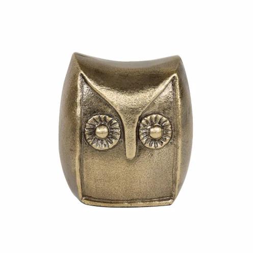 HD Designs Aluminum Owl - Gold, 4.5 in