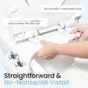 LUXE Bidet NEO 120 Plus - Single Nozzle, Non-Electric Bidet Attachment for Toilet Seat, Patented Slide-In Install, 360 Self-Clean, EZ-Lift to Clean, Rear Wash (Rose Gold)