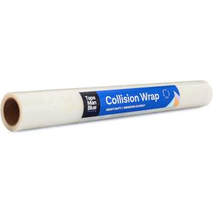 Crash Wrap, 36 inch x 100 feet, Clear Collision Wrap for Vehicles & Car Windows, Removes Cleanly, Made in America