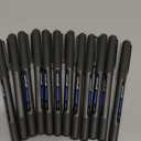 Uniball Vision Rollerball Pen - 12 Pack, Blue Pens, 0.5mm Micro Tip Size - Smooth Writing Japanese Pens, School Supplies