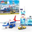 MAX Adventure Airport Playset (720 Pieces) Building Bricks Toys for Kids 6+ Create Vehicles and More UNbox Discover