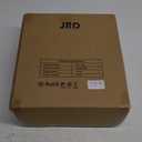 JRD 13" Box Fan with Powerful Airflow, Quiet Cooling Desk Fan with Digital Touch Screen, 3 Speeds, 5 Blades, 15h Timer, Portable Table Fan for Bedroom Office Home Kitchen, Black