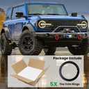 Black Bead Lock Wheel Beauty Rings for 2021-2026 Ford Bronco Sasquatch–Black Bolt on Trim Rings Kit NOT for Bronco Sport–Off Road Rim Cover Accessories