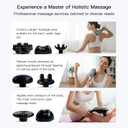 MEGAWISE Cordless Back Massager for Shoulders, Waist, Legs, Rechargeable 3200mAh Battery, 5 Speed and 5 +2 Massage Nodes 5 Hard, 2 Soilicone Nodes, Massage While Moving Around