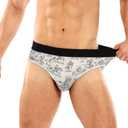 Men's Underwear Briefs Comfort Soft Stretch Classic Fit Briefs with Contour Pouch (White, XL)