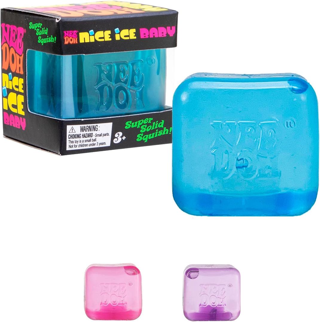 Schylling NeeDoh Nice Ice Baby - Sensory Squeeze Toy - Super Solid Squish - 1.25" Wide - Pack of 1