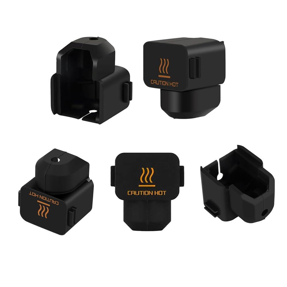 Set of 5 High-Temperature Silicone Socks for Hotend Heater Blocks - Compatible with Bambu Lab A1, A1 Mini 3D Printers