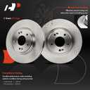 A-Premium 12.00 inch (305mm) Front Vented Disc Brake Rotors Compatible with Select Hyundai and Kia Models - Elantra, Sonata, Tucson, Veloster, Soul, Optima, Forte, Forte5, Sportage, Niro EV, 2-PC Set