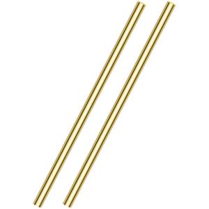 2 Pieces 12 inches 3/8 inch Brass Rods, Sutemribor Brass Solid Round Rod Lathe Bar Stock, 3/8 inch in Diameter, 12 inches in Length