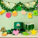 36 Pcs Wooden St Patrick's Day Tree Decorations Ornament Lucky Charms Ornaments Saint Patricks Ornaments for Tree Shamrock Ornament Home Fireplace Fence Irish Holiday Party Hanging Decor