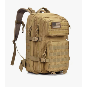 REEBOW GEAR Military Tactical Backpack Army 3 Day Assault Pack Molle Bag Rucksack, Tan