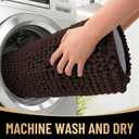 OLANLY Thick Bathroom Runner Rugs 44x24, Extra Soft Absorbent Chenille Bath Rugs, Rubber Backing, Machine Wash Dry, Long Bath Mats for Bathroom Floor, Tub and Shower, Home Decor Accessories, Brown