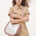 Hobo Bag for Women Crossbody Purses Shoulder Handbags Top-Handle Saddle Bag (Sandy)