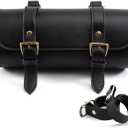 Motorcycle Saddle Bag Mini Motorbike Fork Handlebar Pu Leather Tool Storage Bag