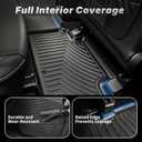 OEDRO Floor Mats Fit for 2007-2013 Chevy Silverado/GMC Sierra 1500 & 2007-2014 Silverado/Sierra 2500 HD/3500 HD Crew Cab (Without Storage Box), TPE All-Weather Floor Liners, 1st and 2nd Row Mat, Black