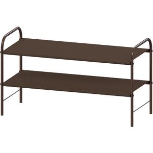 Simple Houseware 2-Tier Shoe Rack Storage Organizer, Bronze