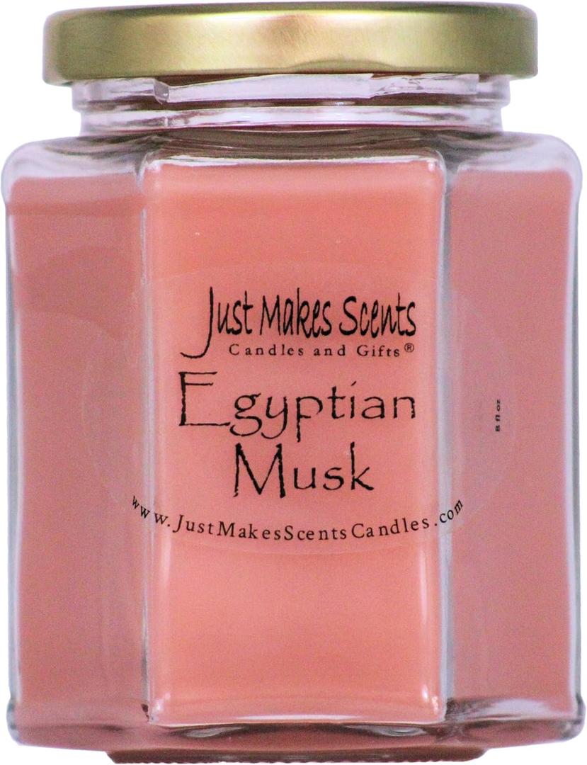 Egyptian Musk Scented Blended Soy Candles by Just Makes Scents (8 oz)