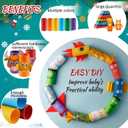 Henoyso 100 Packs Cardboard Tubes for Crafts, Thick Toilet Paper Rolls Empty for Kids Classroom Projects End of School Year Crafts Mother's Day DIY Gift Supplies (1.57 x 3.74 Inch,Rainbow Color)