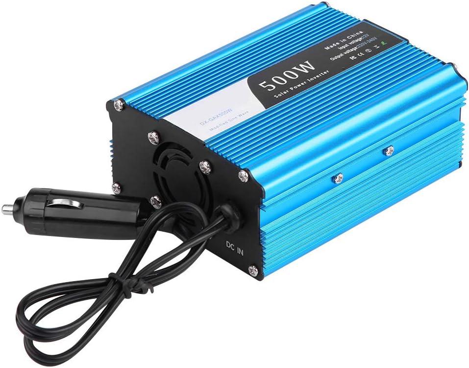 KIMISS 500W DC 12V to AC 220V-240V Peak 600W Car Converter Dual USB Adapter