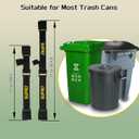 Trash Can Locks with Self-Locking Buckle Heavy Duty Adjustable Bear Proof Lid Straps for 28-96 Gallon Bins, Animal-Proof Garbage Can Lock for Raccoons, Squirrels, Wildlife (4)