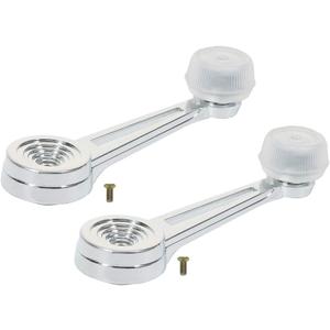 ECCPP Window Crank Handles Door Handles for Ford Pickup Truck Bronco Chrome/Black (2pcs)