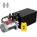 Vevor Hydraulic Power Unit 10 Quart Hydraulic Pump Double Acting Power Unit Dump Trailer for Dump Trailer Car Lifting 3200 PSI (Steel, 10 Quart/Double Acting): Industrial & Scientific