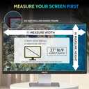 Peslv [2-Pack] 27 Inch Privacy Screen for Computer Monitor 16:9 Aspect Ratio, Eye Protection Anti Blue Light Glare Shield, 27inch Removable Black Blackout Anti Spy Desktop Security Private Filter