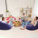 Realspring Inflatable Bean Bag Chairs,Coffee,Blue,Red,12 Pcs, 38.5 x 21.6 x 11 inch