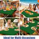 Moosfor Spandex 6 Foot Rectangle Table Cloth, Elastic Fitted Tablecloths for Picnic, Stretch Washable Patio Table Cover for Outdoor, Camping, Banquet and Parties (Emerald Green, 30"x72")