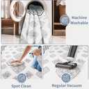 SERISSA 2x3 Rugs for Entryway, Washable Non-Slip Grey Blue Small Area Rug, Soft Low-Pile Boho Geometric Indoor Entry Rug Door Mat Indoor Entrance Front Door Carpet for Bathroom Kitchen Bedroom