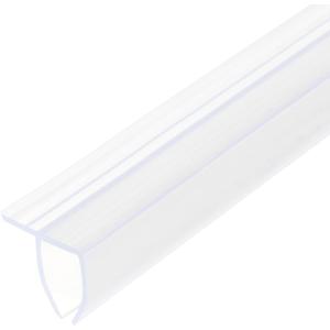 uxcell Shower Door Side Seal, F-Type Shower Door Sweep for 1/4" Glass 86.5" Long Silicone Frameless Glass Door Seal Strip, Stop Shower Leaks, Clear