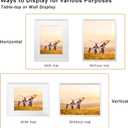 KINLINK 8x10 Picture Frame White Set of 6, Wooden Photo Frames Matted 5x7 with Plexiglass for 5x7 with Mat or 8x10 without Mat for Table and Wall Display