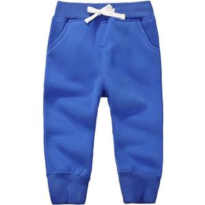 CuteOn Unisex Toddler Jogger Pants Kids Cotton Elastic Waist Winter Baby Sweatpants Pants 1-5Years (4T, Blue)
