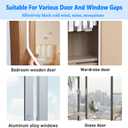 Weather Stripping Door Window Seal Strip 33 Ft,Selfadhesive Strong Adhesion,soundproofing,Draft Blocker,Dustproof,Suitable for Doors and Windows Cabinet Doors,0.4 Wide X 0.9 Inch Thick,White