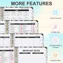 Timart 2026 Planner, January 2026 - December 2026, Weekly and Monthly Planner, Hardcover 2026 Calendar Planner Book with Tabs for Women, Perfect for Office School Home, A4 (8.5" x11")-Green Floral