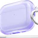 Valkit for Airpods Pro 3 Case Clear with Cleaner Kit | Soft TPU Airpods Pro 3 Generation Case | Protective Cover Shockproof | iPods Pro 3 Cases | for Air pods Pro Gen 3 2025 (Clear Purple)