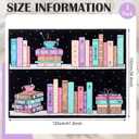 Pastel Bookshelf Classroom Rug 3.3 x 4 ft Reading Corner Rug Back to School, 3'3" x 3'11"
