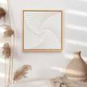 LB Modern Geometric Texture Wall Art for Bedroom,Framed, 12L x 12W Inch